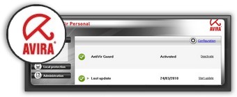 logo et screenshot antivir avira gratuit. Anti virus.