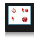 Curseurs Macintosh Cherry Cursors rouge.