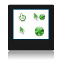 Curseurs Macintosh Fresh Lime Cursors vert.