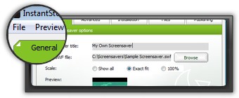 screenshot logiciel ecran de veille instantStorm.