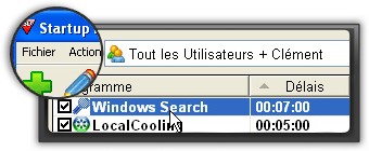 screenshot du logiciel optimisation d�marrage Startup Delayer
