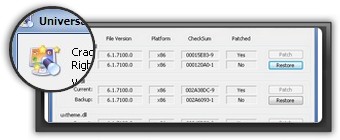 Universal theme patcher est également un "Patcher universel" pour appliquer le thème de votre choix sur XP, Vista ou Windows 7.